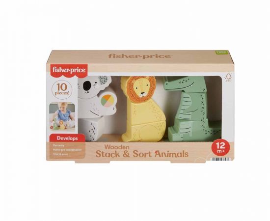 Fisher-Price Ξύλινα Ζωάκια | HXV04 Fisher Price | Παιχνίδια στο MarkCenter