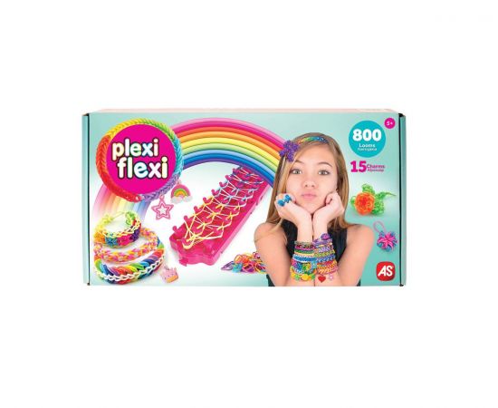 Plexi Flexi Αργαλειός Με 800 Λαστιχάκια & 15 Αξεσουάρ AS Company | Παιχνίδια για Κορίτσια στο MarkCenter