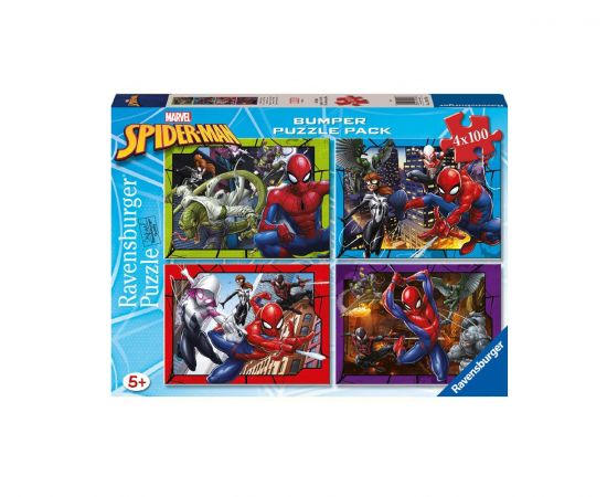 Πάζλ 4x100τεμ Spiderman Ravensburger | Πάζλ στο MarkCenter
