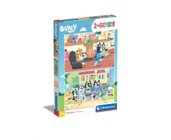 Παζλ Παιδικό Supercolor 2x60τεμ Bluey Clementoni | Παζλ στο MarkCenter