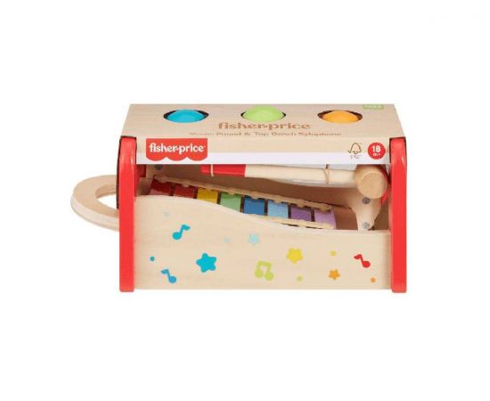 Fisher-Price Ξύλινο Μουσικό Ξυλόφωνο Πάγκος | HXT88 Fisher Price | Παιχνίδια στο MarkCenter
