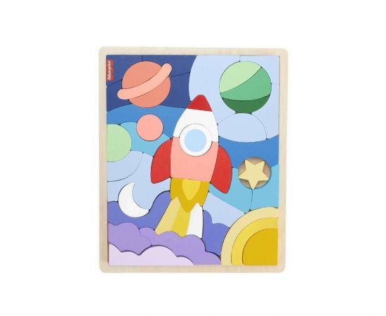 Ξύλινο Παζλ Διάστημα 42 Κομμάτια Fisher-Price Fisher Price | Πάζλ στο MarkCenter