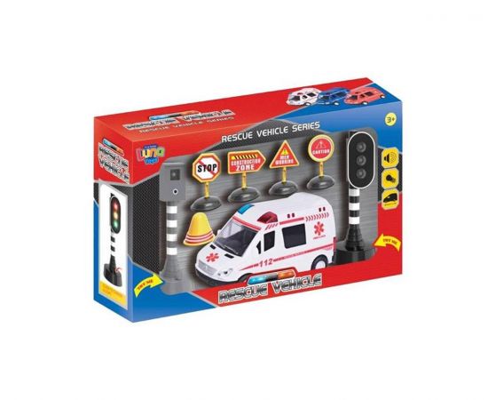 Όχημα Luna Toys Ασθενοφόρο με Πινακίδες Κυκλοφορίας με Ήχο και Φως Luna | Παιχνίδια για Αγόρια στο MarkCenter