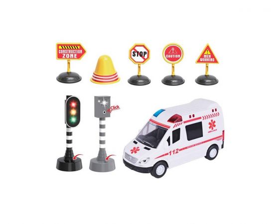 Όχημα Luna Toys Ασθενοφόρο με Πινακίδες Κυκλοφορίας με Ήχο και Φως Luna | Παιχνίδια για Αγόρια στο MarkCenter