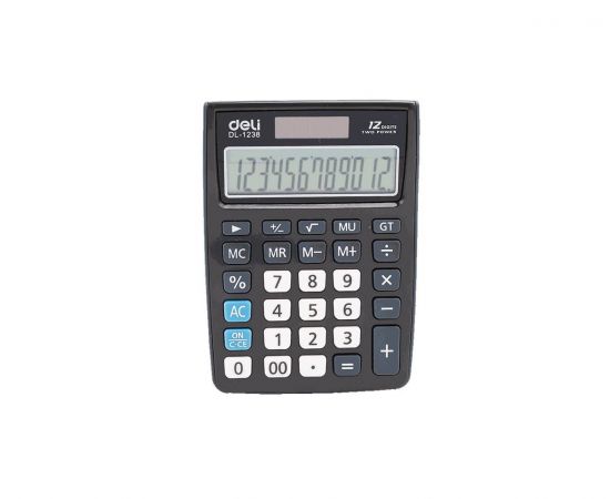 Αριθμομηχανή Deli 12 Ψηφίων 1238 Μαύρο Deli | Αριθμομηχανές στο MarkCenter