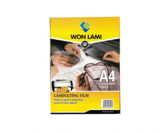 Ζελατίνες Πλαστικοποίησης Α4 125 Microns (216×303mm) Won Lami OEM | Μηχανές Γραφείου  στο MarkCenter