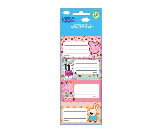Ετικέτες Αυτοκόλλητες 20τμχ 5φ Peppa Pig Διακάκης | Διάφορα Είδη στο MarkCenter