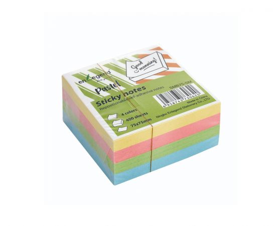Χαρτάκια Αυτοκόλλητα Enlegend Pastel 75x75mm 4 Χρωμάτων 400Φ Enlegend | Προμήθεια Γραφείου στο MarkCenter
