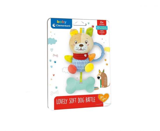 Κουδουνίστρα Μαλακό Σκυλάκι Baby Clementoni For You AS Company | Παιχνίδια Bebe στο MarkCenter