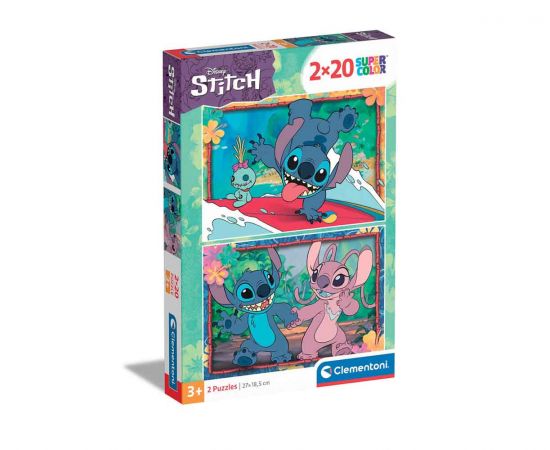 Παζλ Παιδικό 2x20τμχ Stitch Maxi Supercolor AS Company | Πάζλ στο MarkCenter