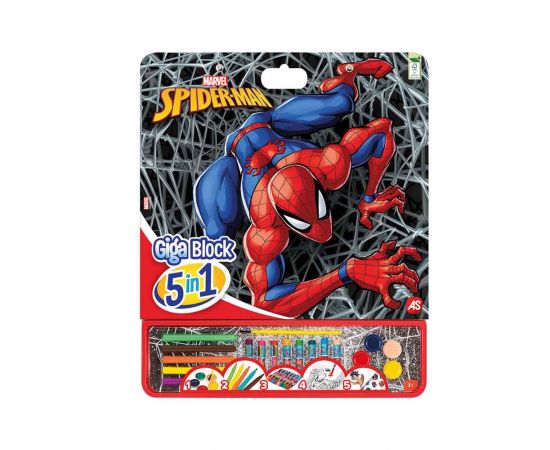 Σετ Ζωγραφικής Giga Block 5 Σε 1 Spider-Man Marvel AS Company | Παιχνίδια για Αγόρια στο MarkCenter