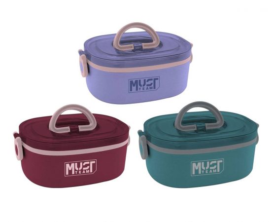 Ανοξείδωτο Δοχείο Φαγητού Must με Πιρούνι και Κουτάλι 1050Ml 3 Χρώματα Must Team | Παγουράκια - Δοχεία Φαγητού στο MarkCenter
