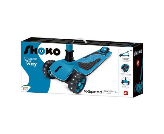Shoko Παιδικό Πατίνι X-Speed Με 3 Ρόδες Μπλε | 5004-50526 AS Company | Παιχνίδια για Αγόρια στο MarkCenter