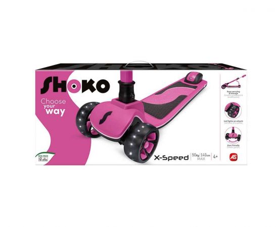 Shoko Παιδικό Πατίνι X-Speed Με 3 Ρόδες Ροζ | 5004-50527 AS Company | Παιχνίδια για Αγόρια στο MarkCenter