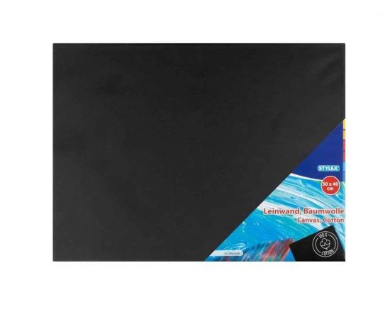 Καμβάς Ζωγραφικής σε Τελάρο Stylex 30x40cm Μαύρο Stylex | Είδη Ζωγραφικής στο MarkCenter