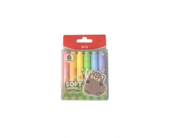 Μαρκαδόροι Υπογράμμισης M&G Soft Animals Σετ 6Τμχ AHM29673 M&G | Γραφική Ύλη στο MarkCenter