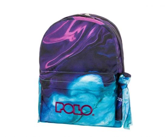 Τσάντα Πλάτης Polo Original Double Scarf Μωβ Γαλάζιο Polo | Σχολικές Τσάντες - Κασετίνες στο MarkCenter