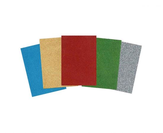 Σετ Χαρτόνια Χειροτεχνίας Αφρώδη Glitter A4 5 Χρώματα OEM | Είδη Χειροτεχνίας στο MarkCenter